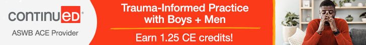 ContinuEd | ASWB ACE Provider | Trauma-Informed Practice with Boys + Men | Earn 1.25 CE credits! Learn More: https://www.continued.com/social-work/ceus/course/transformative-and-trauma-informed-practice-1821?utm_medium=banner&utm_source=br_sw_pn&utm_campaign=sw_br_pn_0823_swtoday_maletrauma